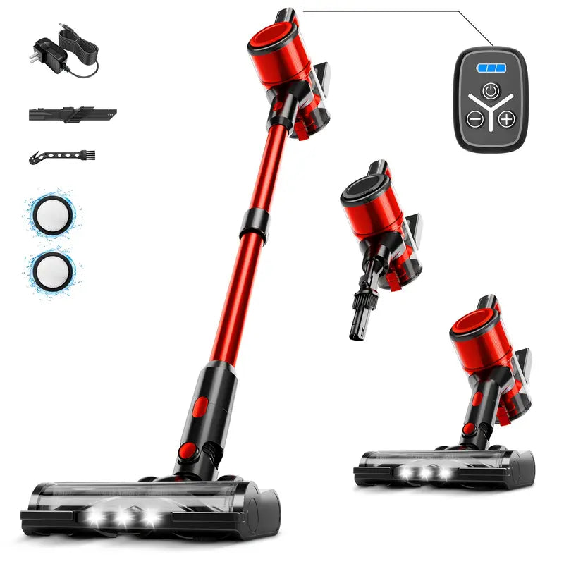 Cordless Vacuum Cleaner, Stick Vac With Tangle-Resistant Design, Up To 45 Minutes, Powerful Suction, Rechargeable, Lightweight, And Versatile For Carpet, Hard Floor, Pet Hair