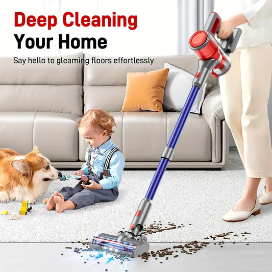 Cordless Vacuum Cleaner, Stick Vac With Tangle-Resistant Design, Up To 45 Minutes, Powerful Suction, Rechargeable, Lightweight, And Versatile For Carpet, Hard Floor, Pet Hair