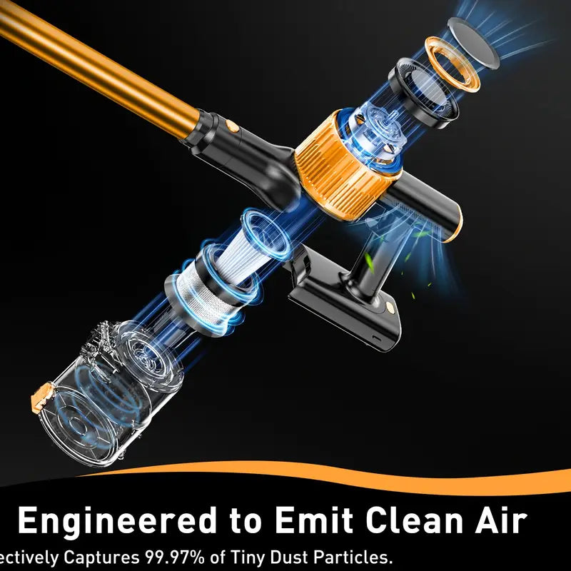 Car Portable High Suction Vacuum Cleaner, 8-in-1 Handheld Vacuum Cleaner With 3 Suction Modes, Lightweight Design, Equipped With Sofa Crevice Brush, Anti-tangling Brush, LED Display, Suitable For Home, Hardwood Floor, Carpet, Pet Hair, Car Cleaning.