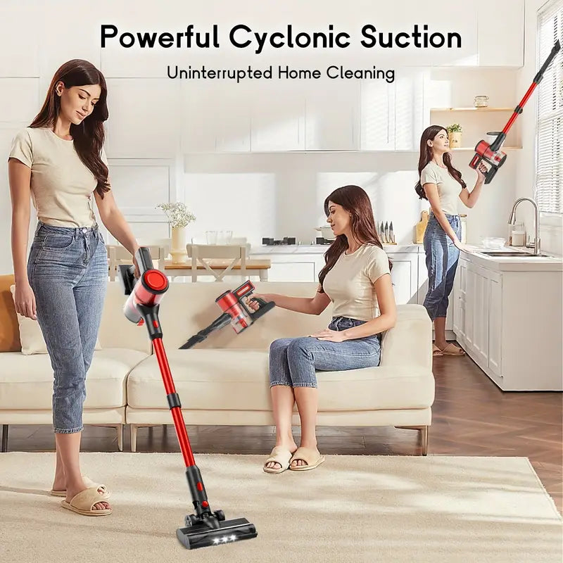 Cordless Vacuum Cleaner, Stick Vac With Tangle-Resistant Design, Up To 45 Minutes, Powerful Suction, Rechargeable, Lightweight, And Versatile For Carpet, Hard Floor, Pet Hair