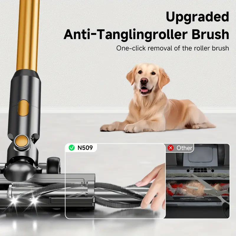 Vacuum Cleaners for Home, Home Essential Wireless Vacuum Cleaner, 45Kpa Powerful Suction with 45min Runtime, Cleaning Supplies, Rechargeable Wireless Vacuum for Hardwood Floor Carpet Pet Hair