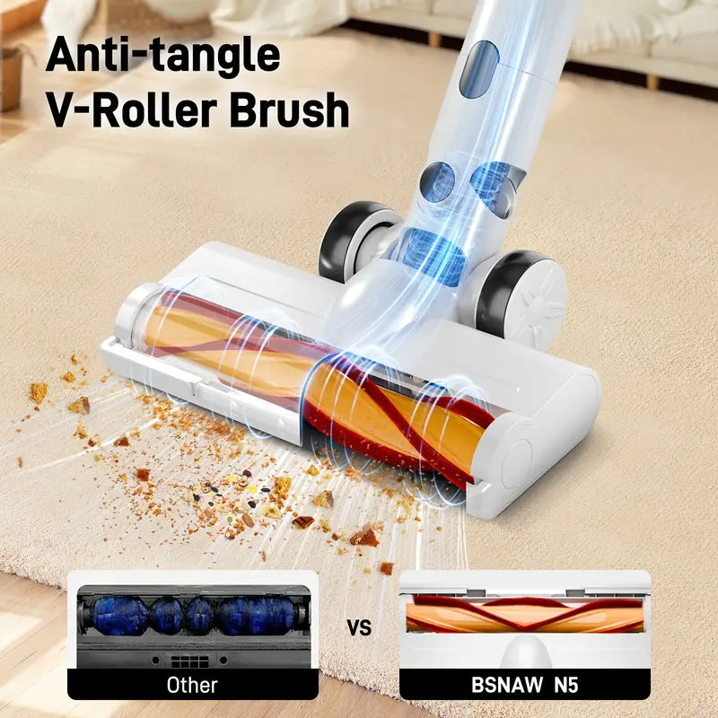 Vacuum Cleaners for Home, Home Essential Wireless Vacuum Cleaner, 45min Runtime, Cleaning Supplies, Cleaning Gadgets for Housekeeping, Vacuum Cleaner Strong Suction for Carpet