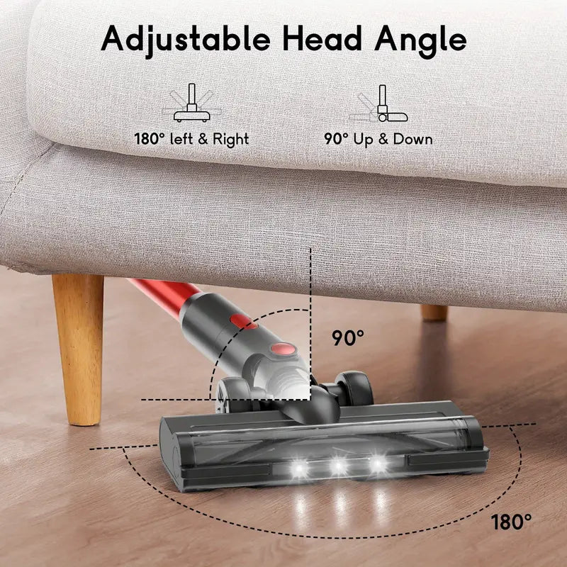 Cordless Vacuum Cleaner, Stick Vac With Tangle-Resistant Design, Up To 45 Minutes, Powerful Suction, Rechargeable, Lightweight, And Versatile For Carpet, Hard Floor, Pet Hair