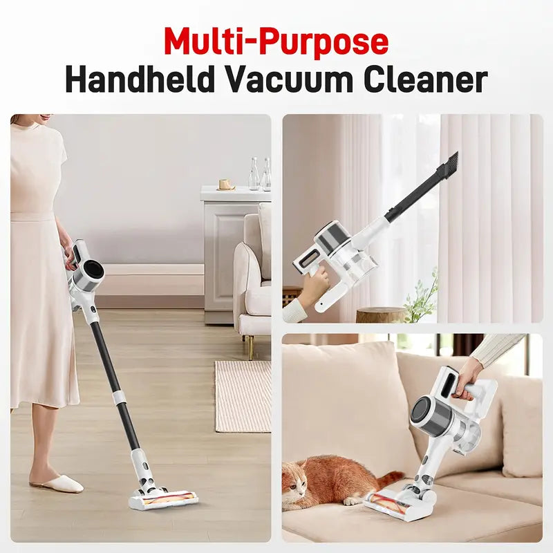 Vacuum Cleaners for Home, Home Essential Wireless Vacuum Cleaner, 45min Runtime, Cleaning Supplies, Cleaning Gadgets for Housekeeping, Vacuum Cleaner Strong Suction for Carpet